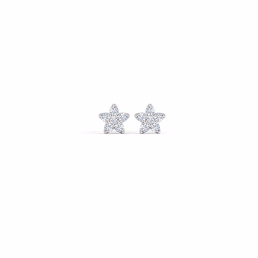 Diamond Earrings 14 Karat Yellow Gold Tiny Bloom Kids' Diamond Earrings