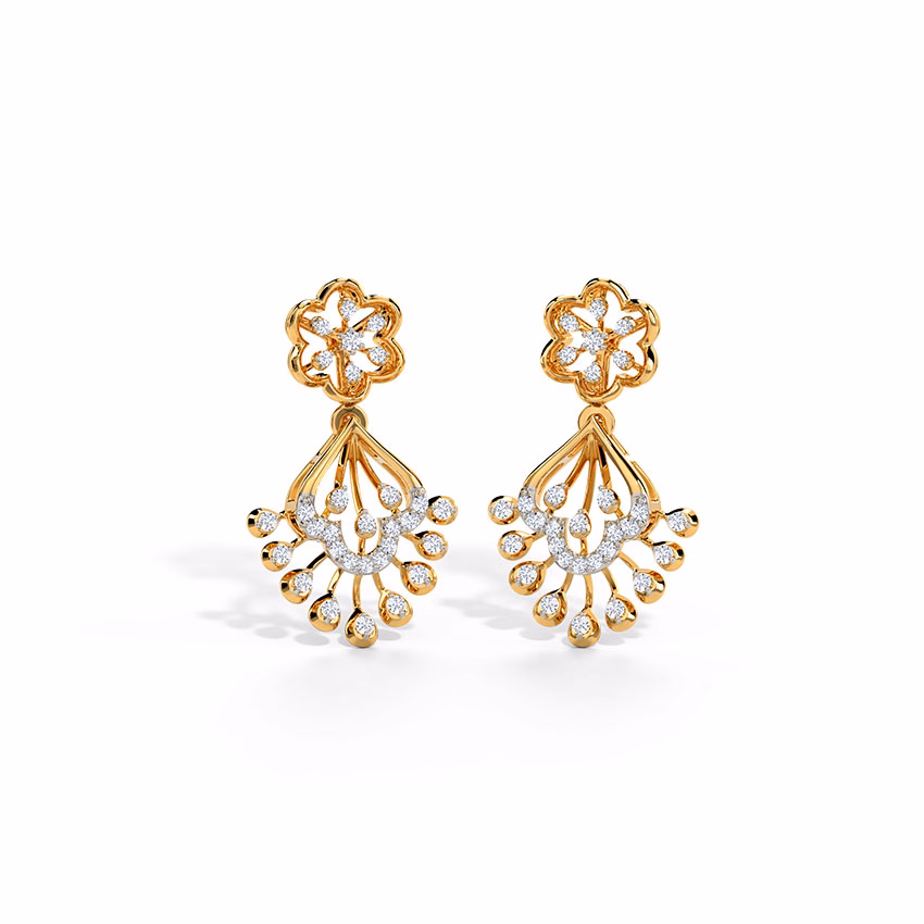 Diamond Earrings 18 Karat Yellow Gold Ritasha Diamond Drop Earrings