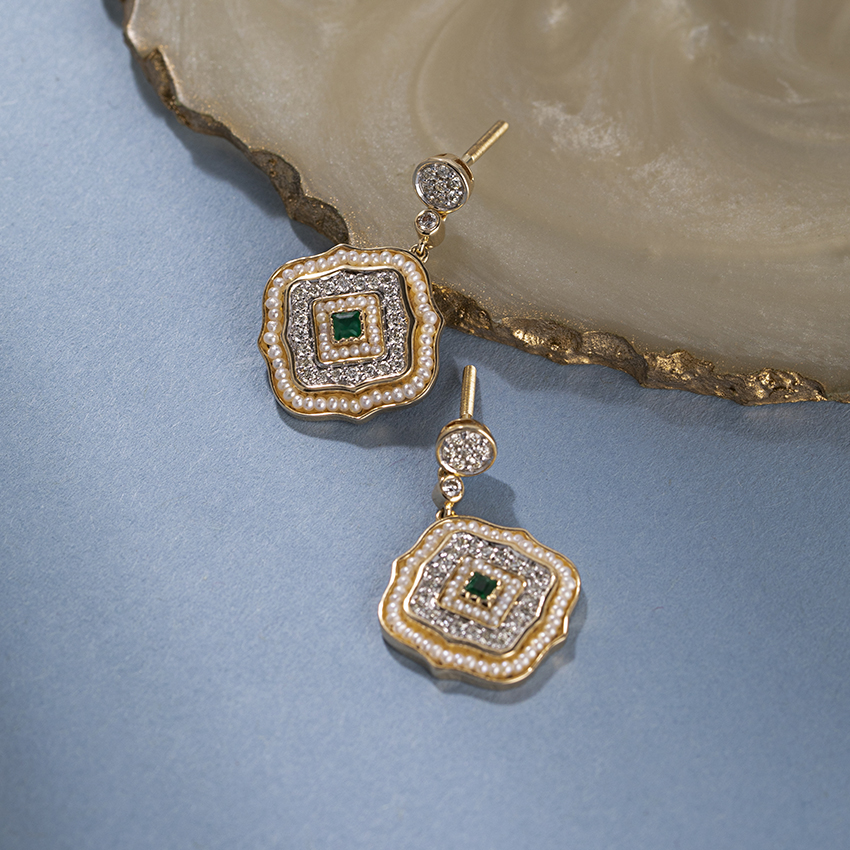 Cyna Diamond Drop Earrings