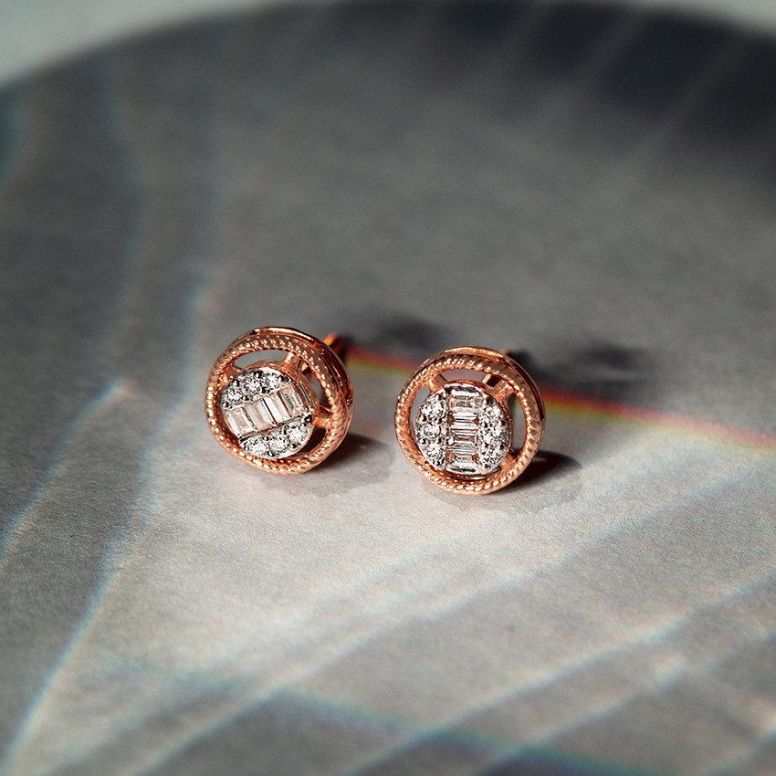 Spheric Diamond Stud Earrings