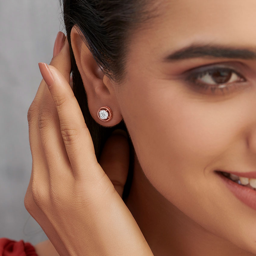 Spheric Diamond Stud Earrings