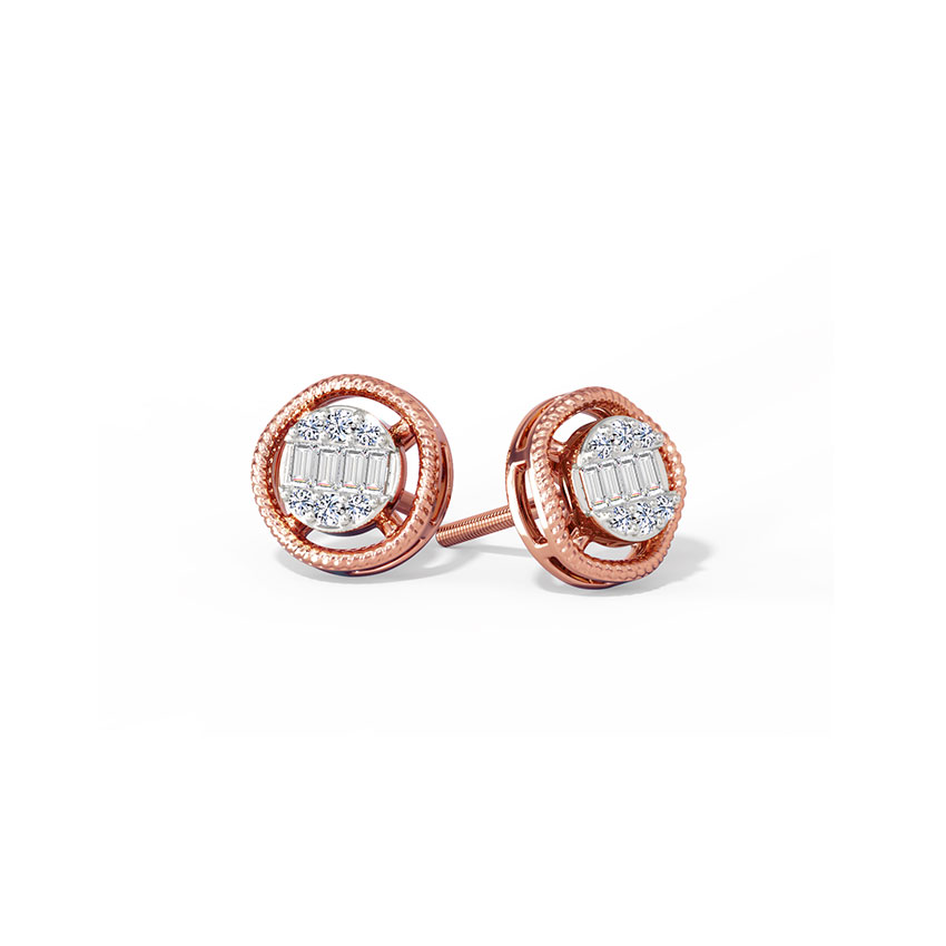 Spheric Diamond Stud Earrings