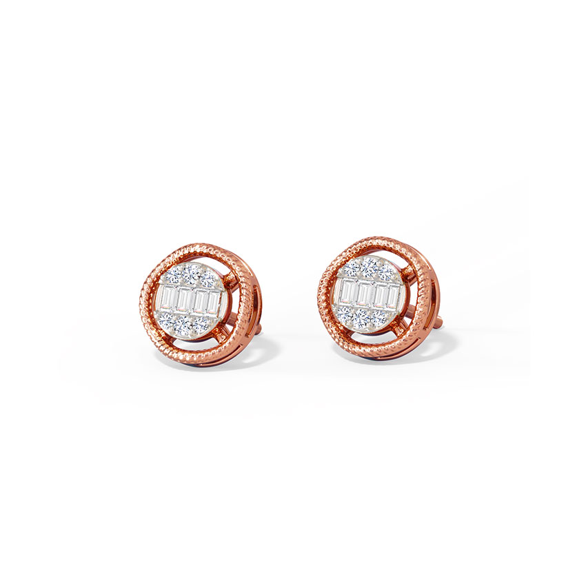 Spheric Diamond Stud Earrings