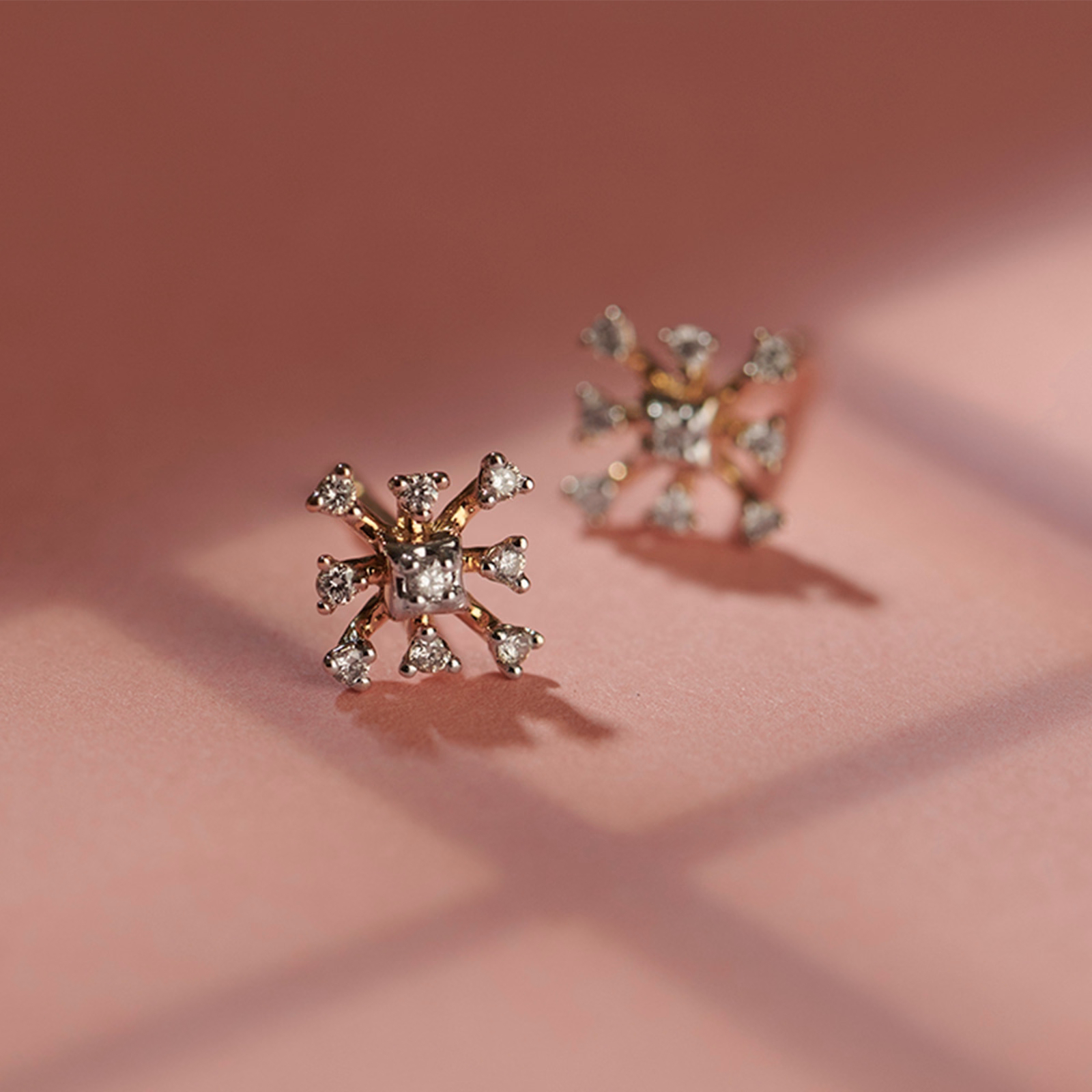 Diamond Earrings 14 Karat Yellow Gold Fresh Peppy Diamond Stud Earrings