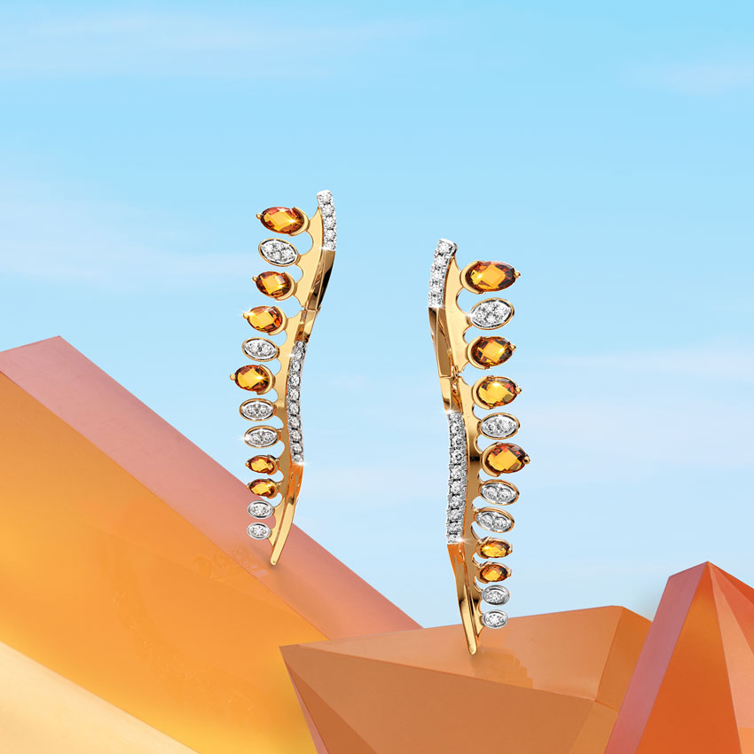 Buy Lauren Linear Gemstone Drop Earrings Online CaratLane