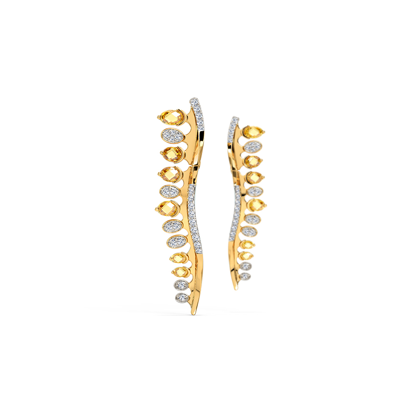 Buy Lauren Linear Gemstone Drop Earrings Online CaratLane