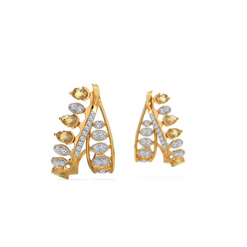 Shimmering Saina Gemstone Hoop Earrings Shimmering Saina Gemstone Hoop Earrings