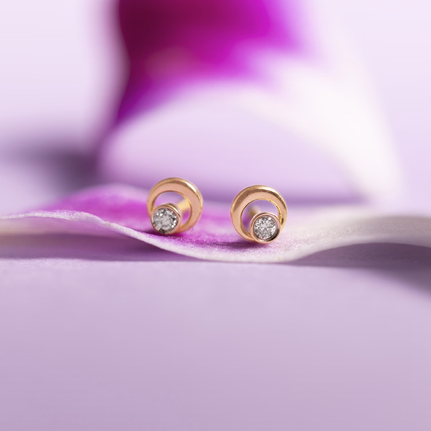 Diamond Earrings 18 Karat Yellow Gold Classic Multipierce Diamond Stud Earrings