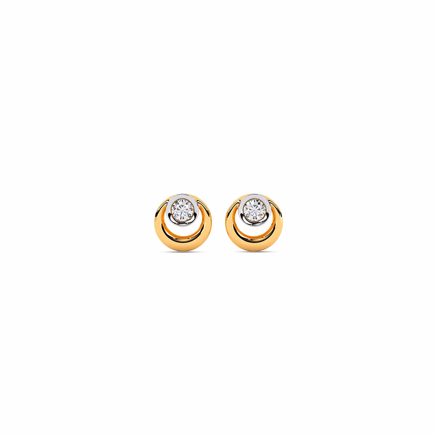 Diamond Earrings 18 Karat Yellow Gold Classic Multipierce Diamond Stud Earrings