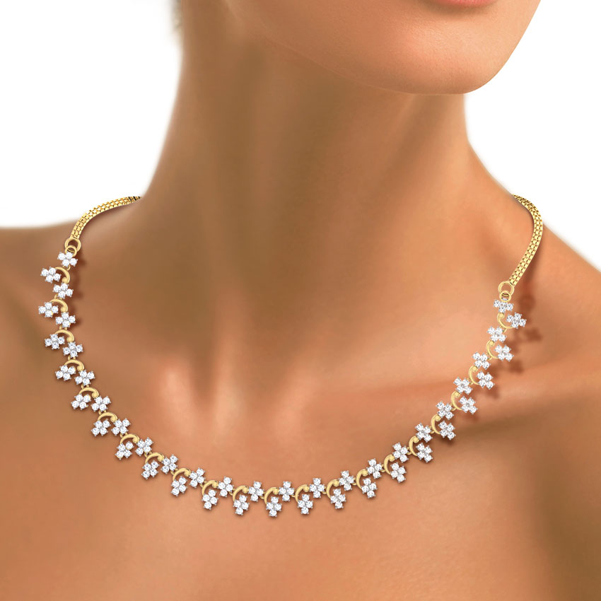 Evening Primrose Diamond Necklace