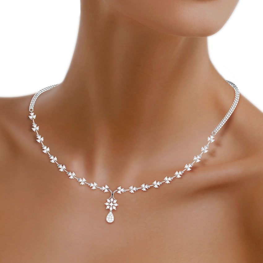 Peony Diamond Necklace