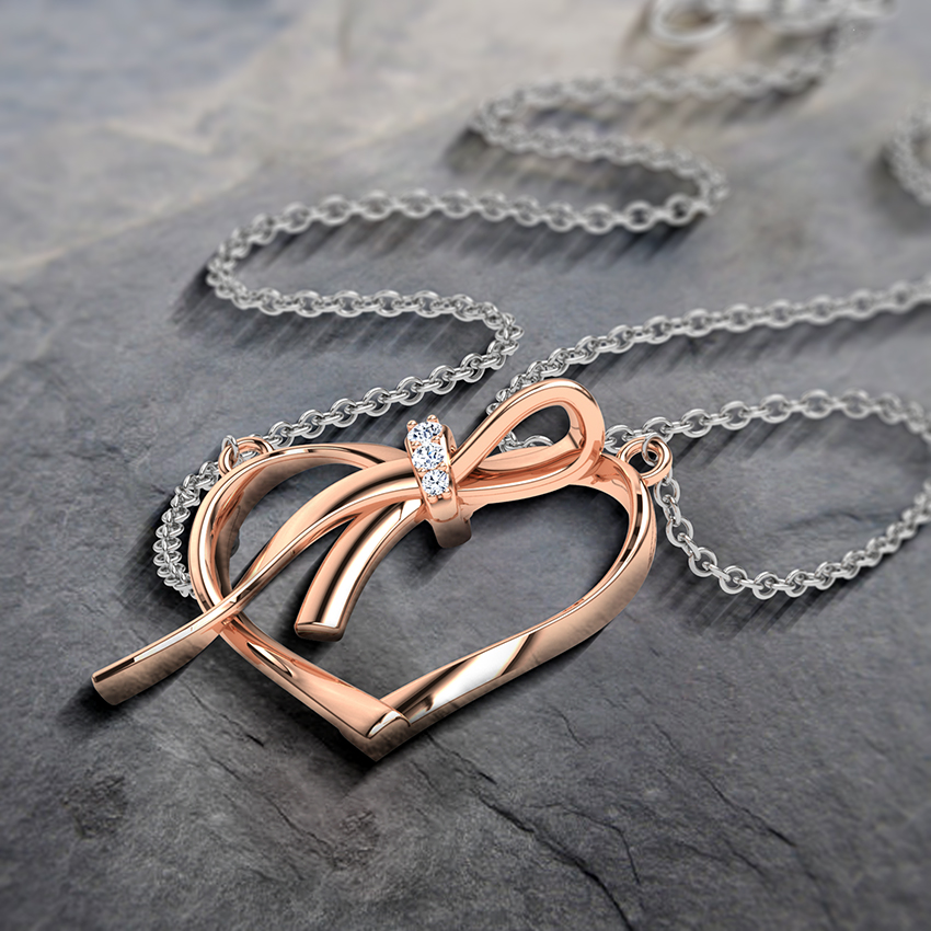 Heart and Knot Necklace