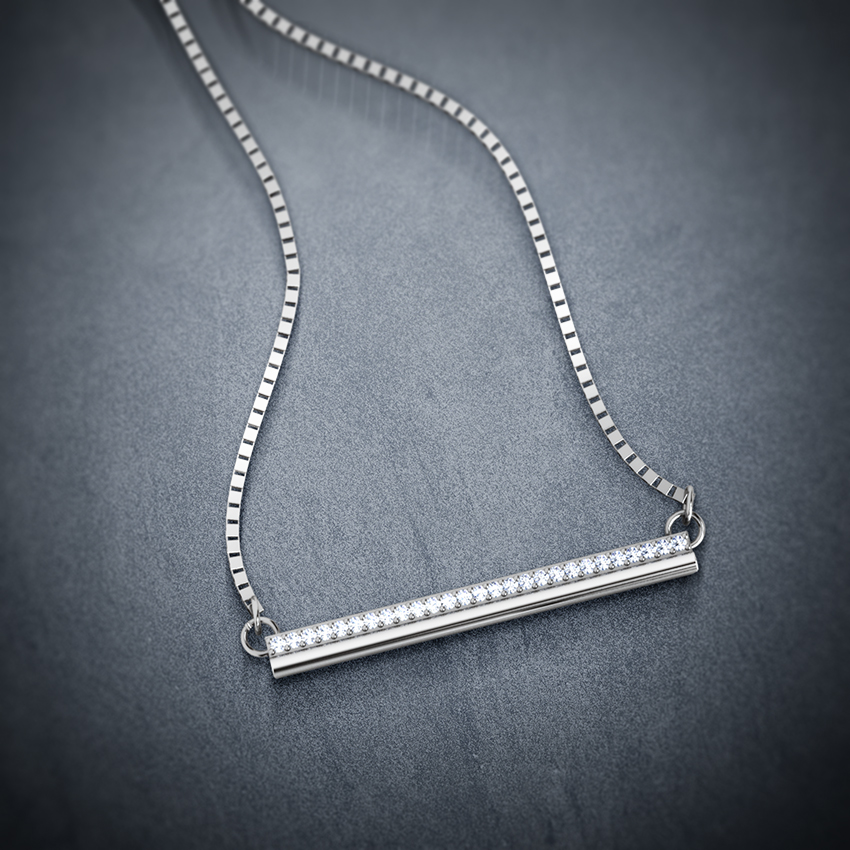 Diamond Bar Necklace