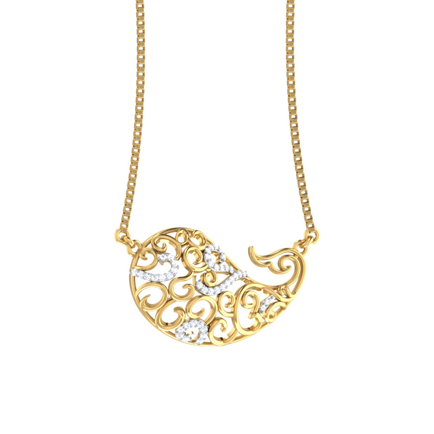 Erum Paisley Diamond Necklace