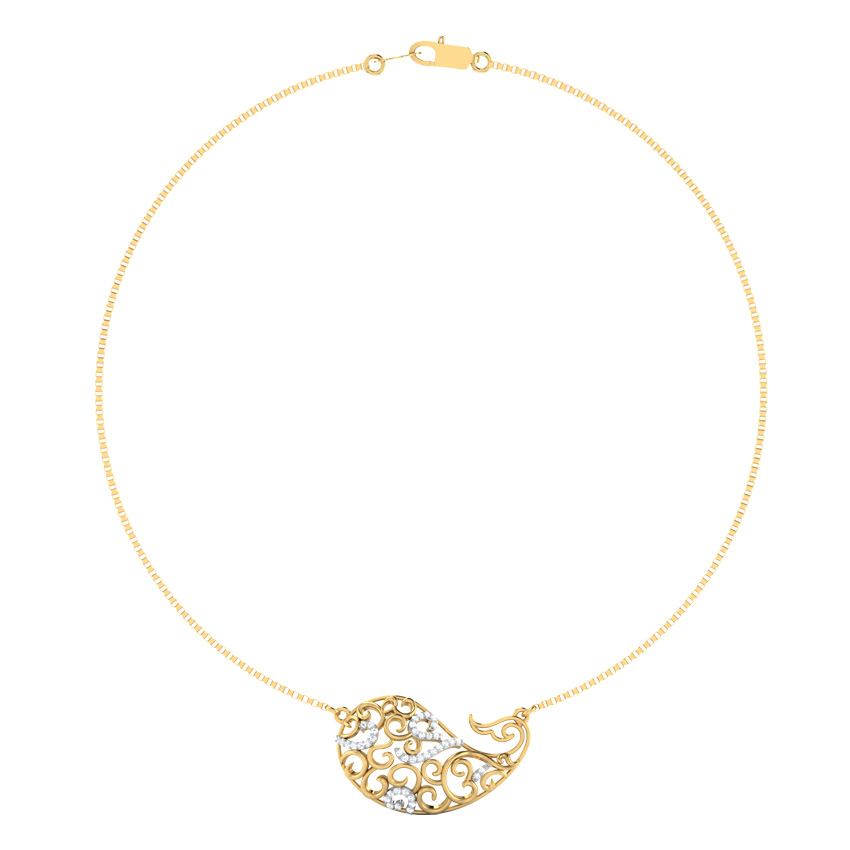 Erum Paisley Diamond Necklace