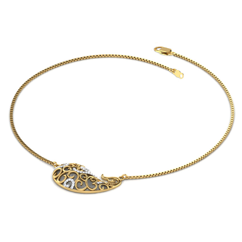 Erum Paisley Diamond Necklace