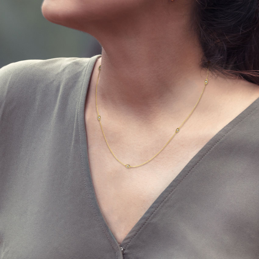 Marquis Fine Line Diamond Necklace Marquis Fine Line Diamond Necklace