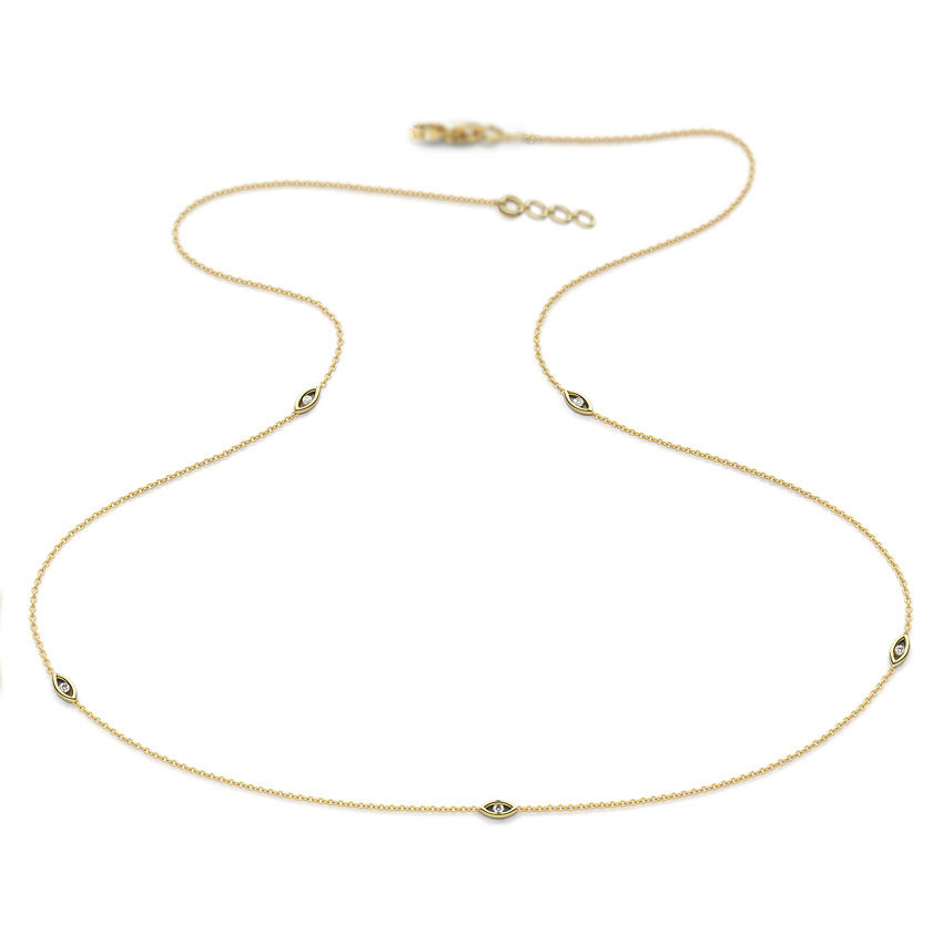 Marquis Fine Line Diamond Necklace Marquis Fine Line Diamond Necklace