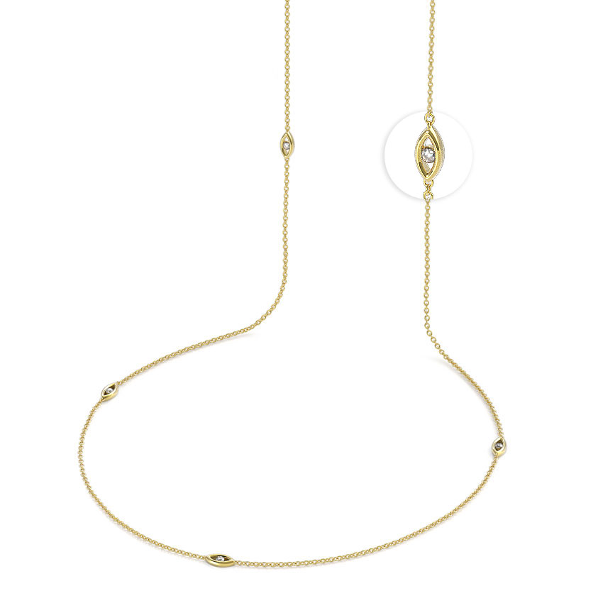 Marquis Fine Line Diamond Necklace Marquis Fine Line Diamond Necklace