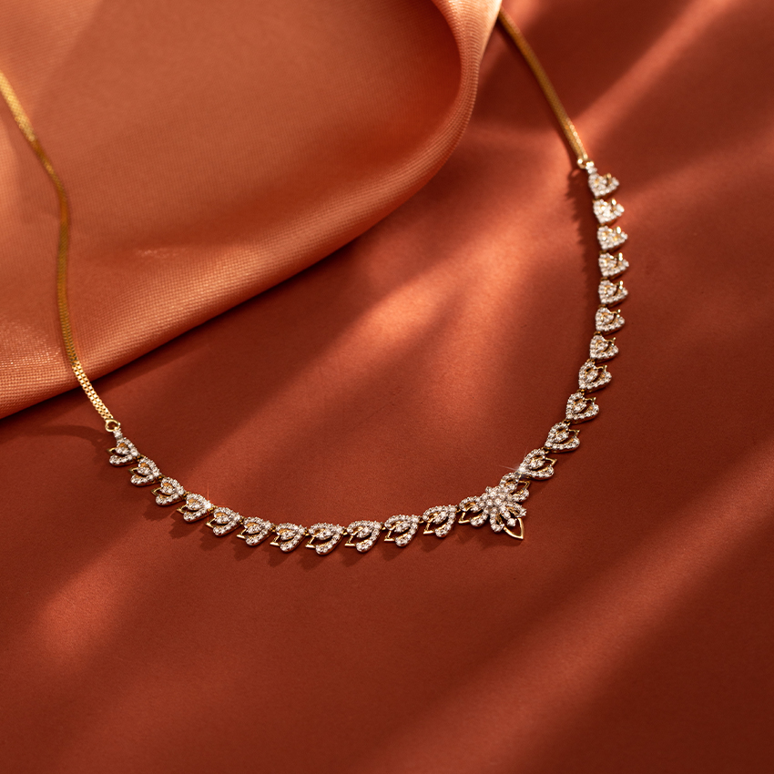 Grand Lotus Diamond Necklace