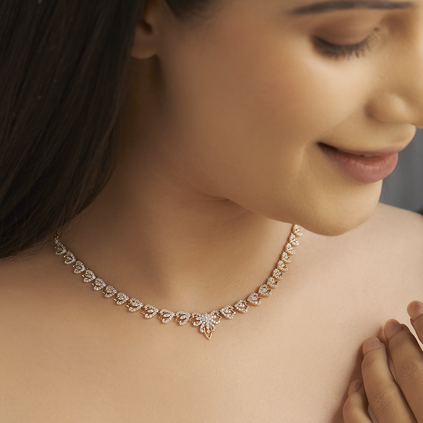 Grand Lotus Diamond Necklace