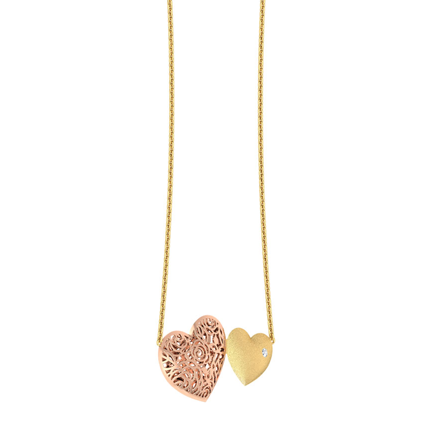 Kim Twin Heart Necklace Kim Twin Heart Necklace