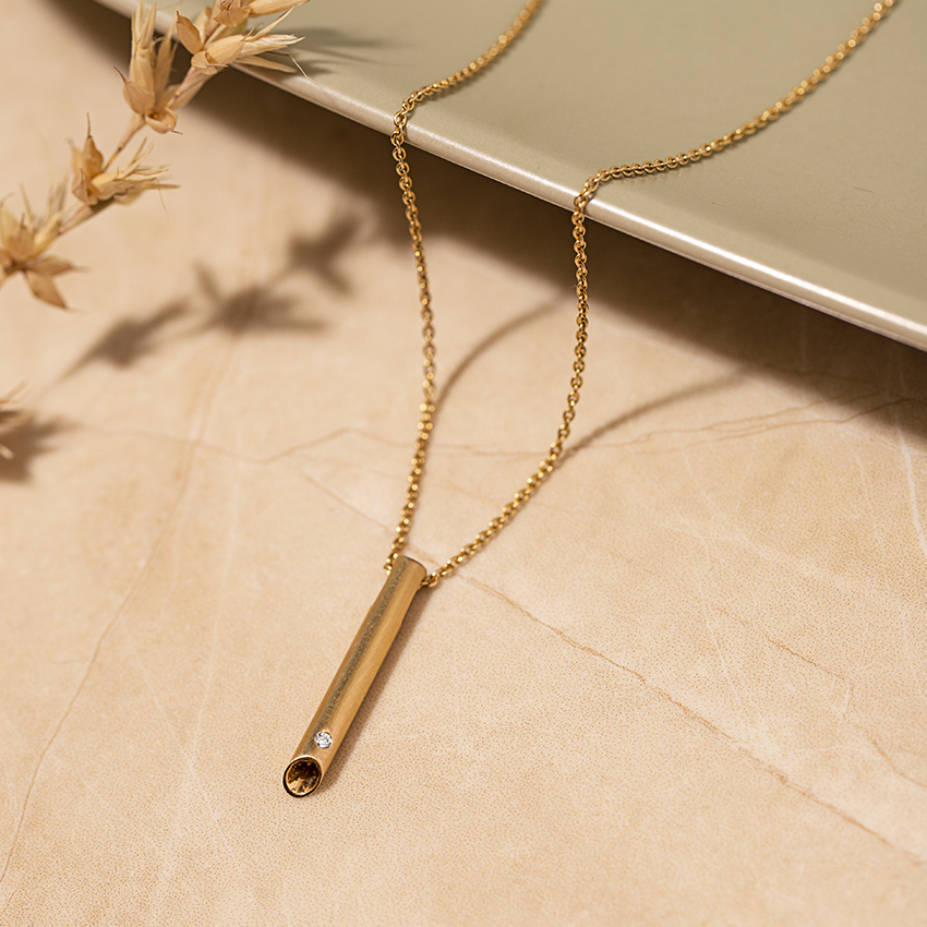 Jessy Pipe Diamond Necklace