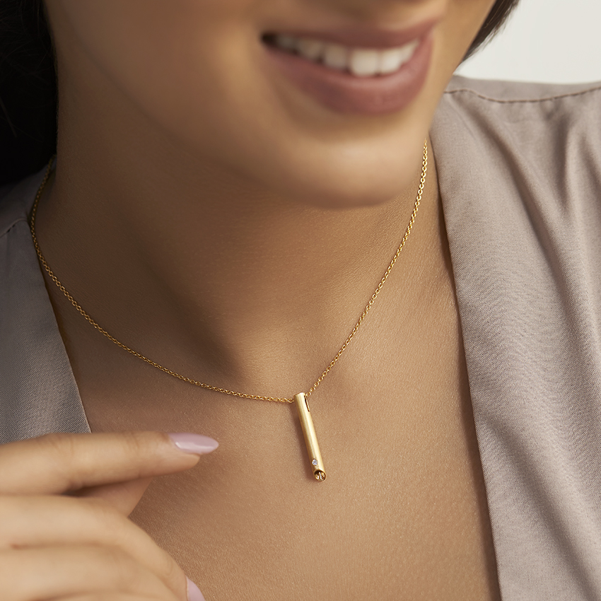 Jessy Pipe Diamond Necklace