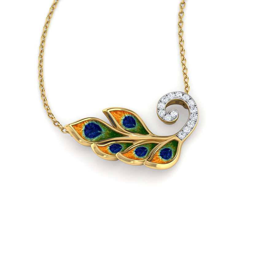 Peacock Plumes Diamond Necklace Peacock Plumes Diamond Necklace