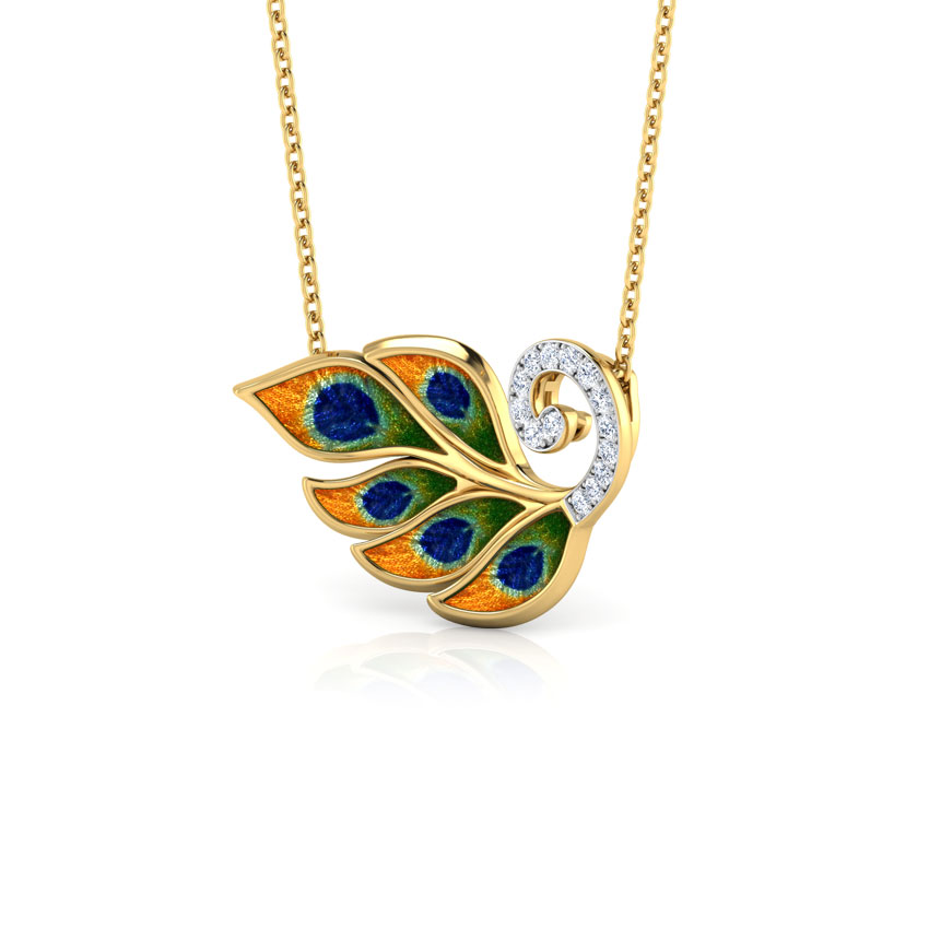 Peacock Plumes Diamond Necklace Peacock Plumes Diamond Necklace