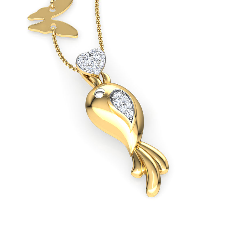 Bird Ornate Diamond Necklace