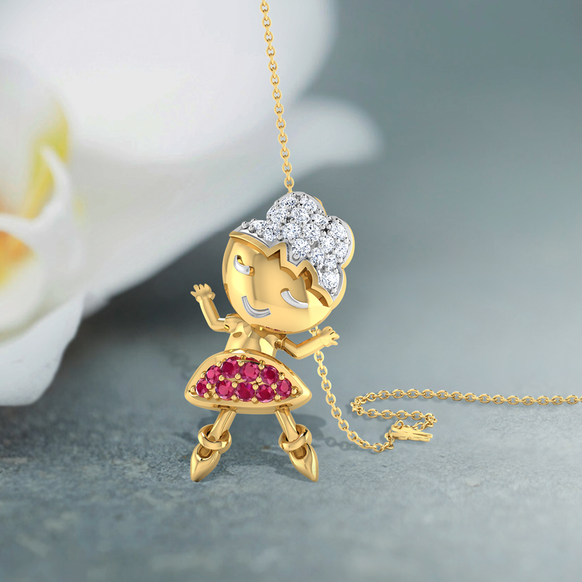 Dancing Girl Gemstone Necklace