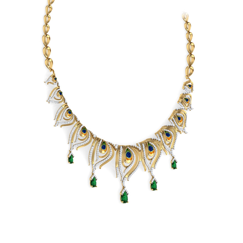 Peacock Pinion Gemstone Necklace Peacock Pinion Gemstone Necklace