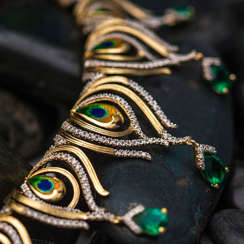 Peacock Pinion Gemstone Necklace Peacock Pinion Gemstone Necklace