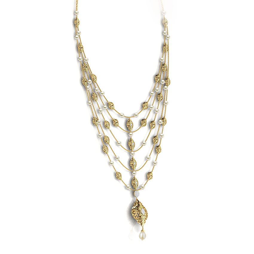 Amara Intricate Pearl Necklace Amara Intricate Pearl Necklace