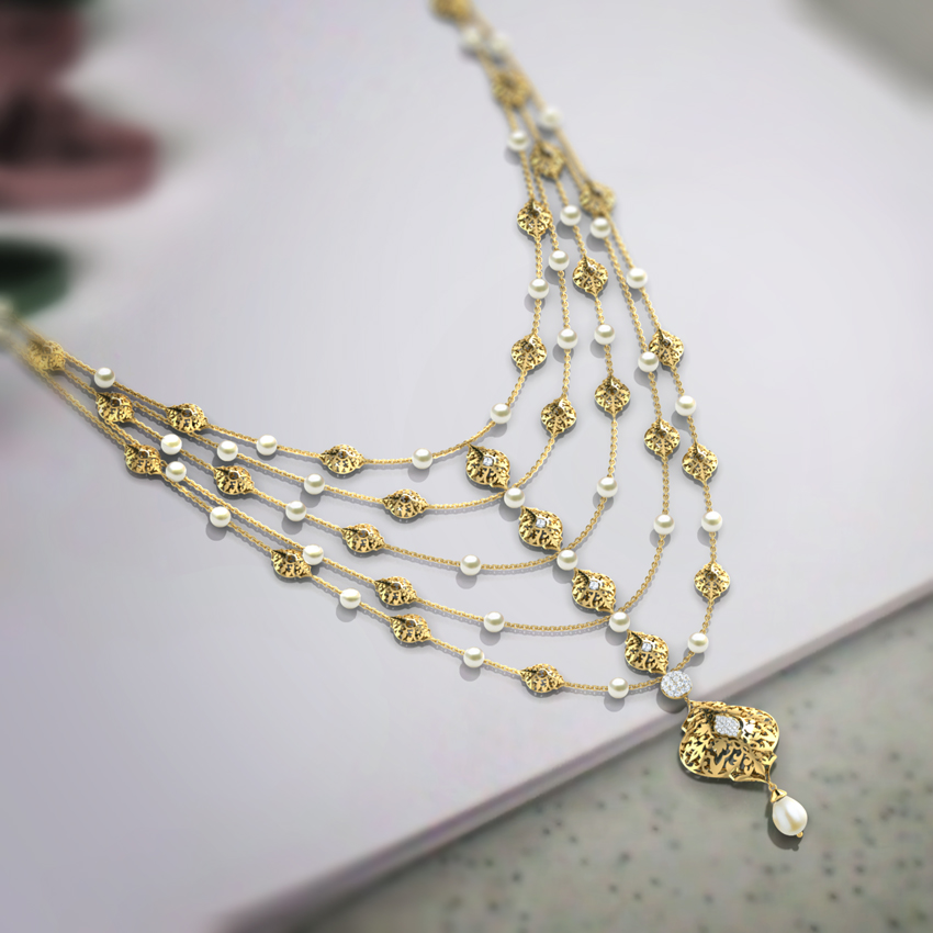 Amara Intricate Pearl Necklace Amara Intricate Pearl Necklace