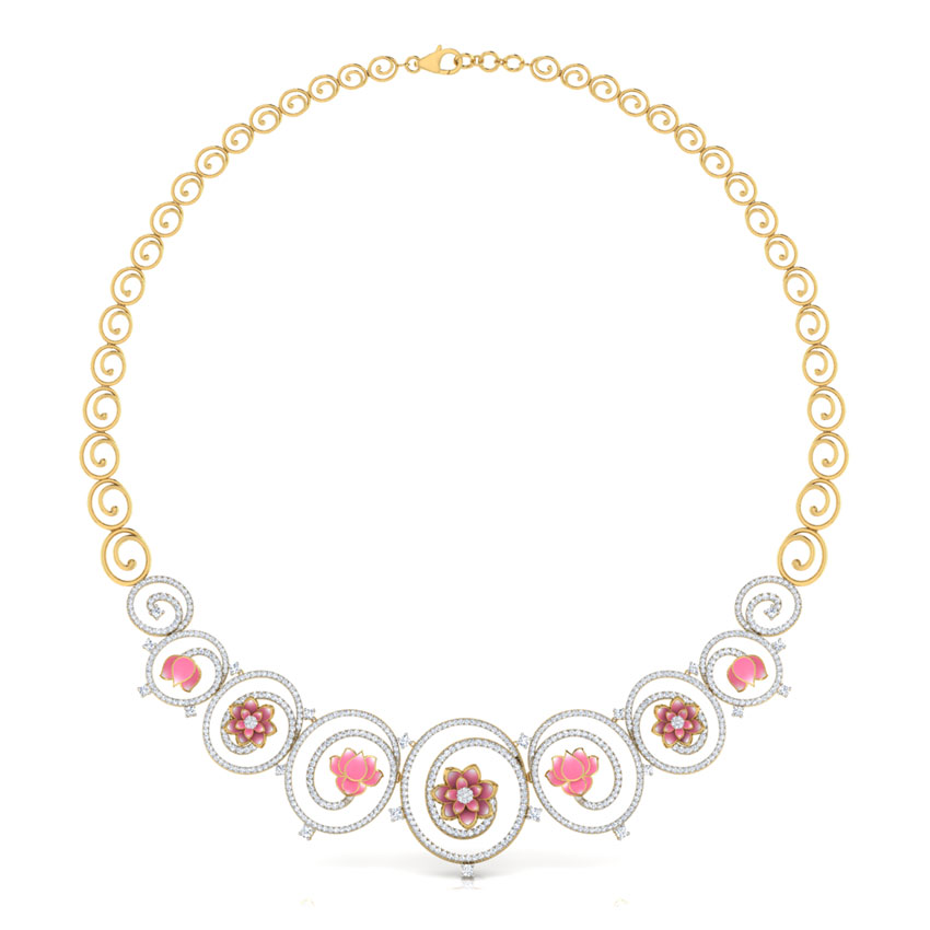 Lotus Fantasy Diamond Necklace