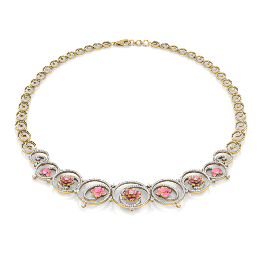 Lotus Fantasy Diamond Necklace