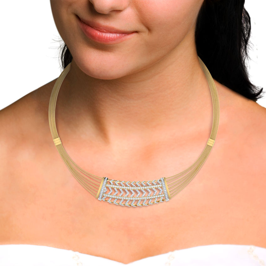 Crisscut Wired Necklace
