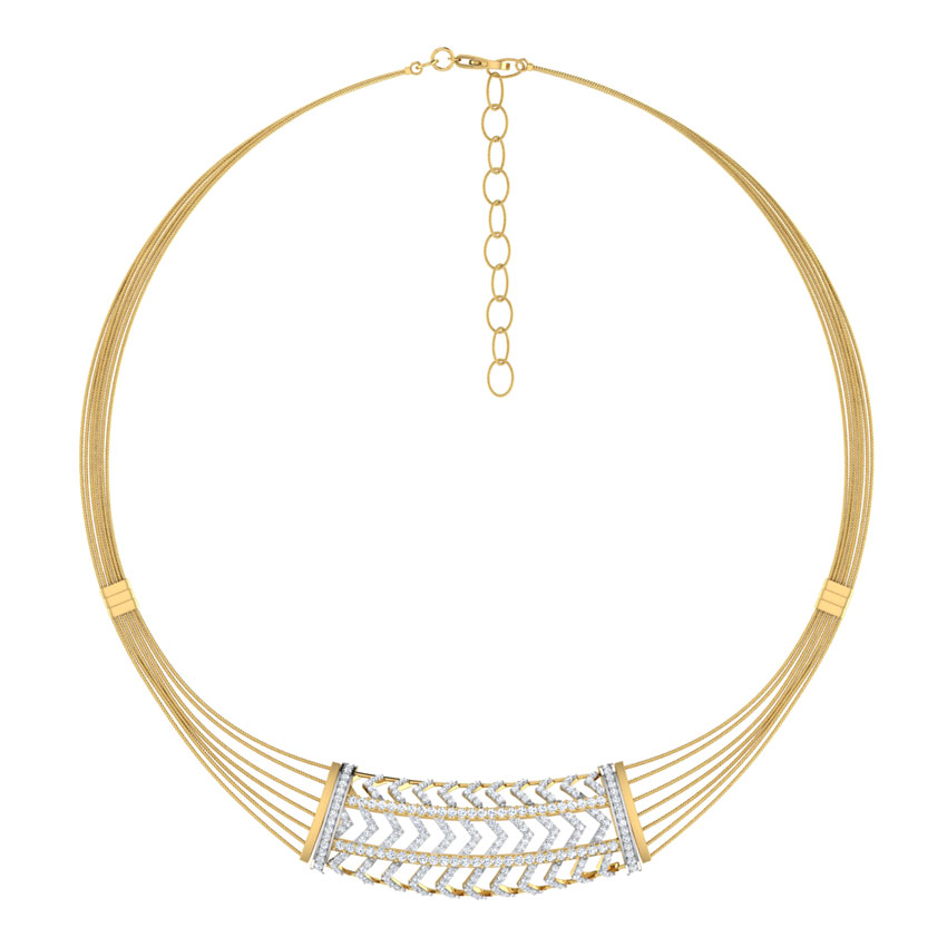Crisscut Wired Necklace