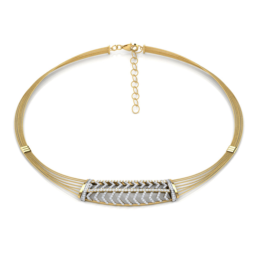 Crisscut Wired Necklace