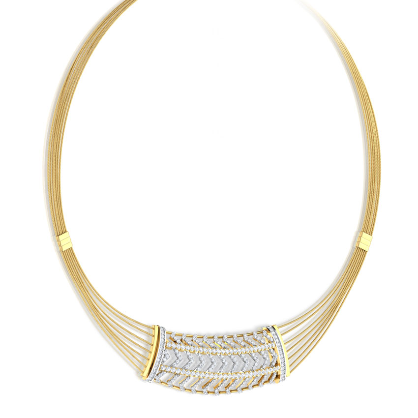 Crisscut Wired Necklace