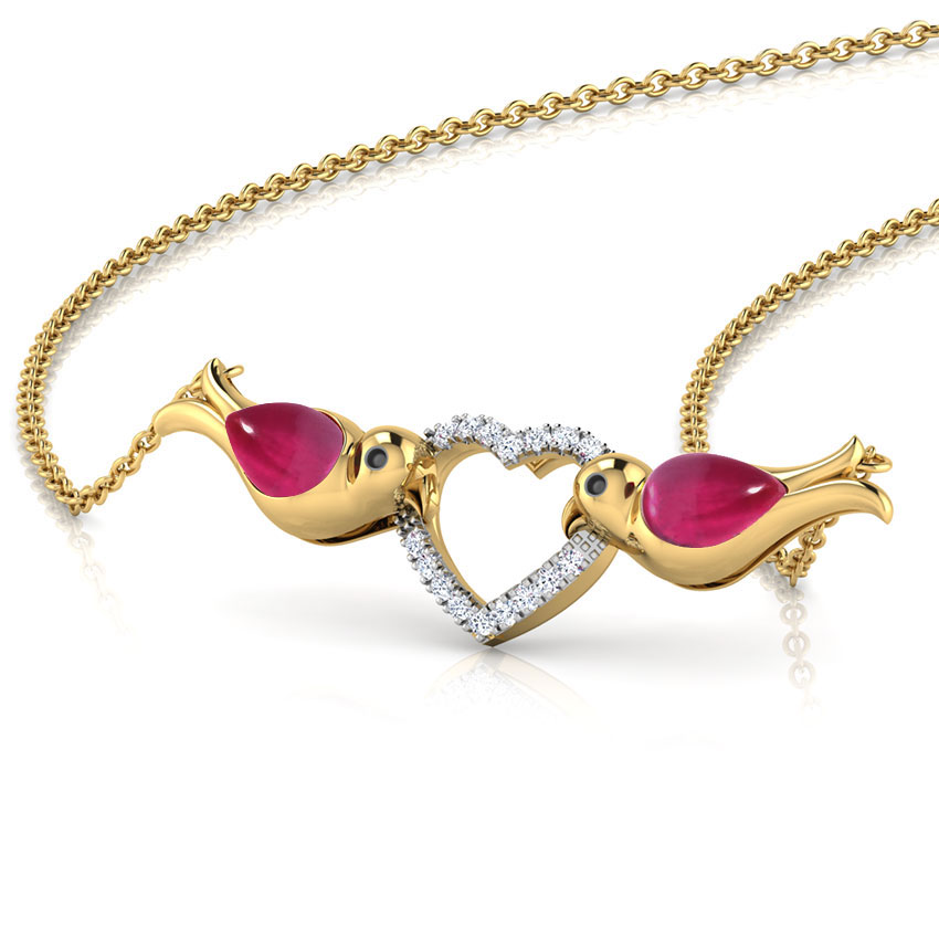 Hearthrob Love Birds Diamond Necklace Hearthrob Love Birds Diamond Necklace