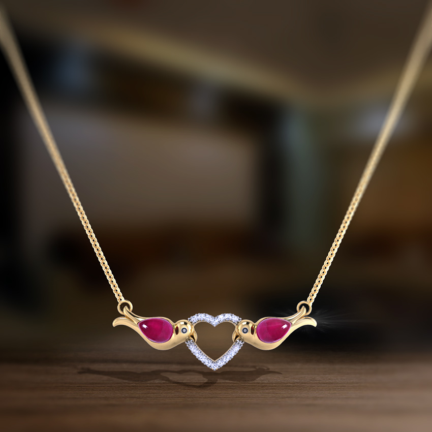 Hearthrob Love Birds Diamond Necklace Hearthrob Love Birds Diamond Necklace