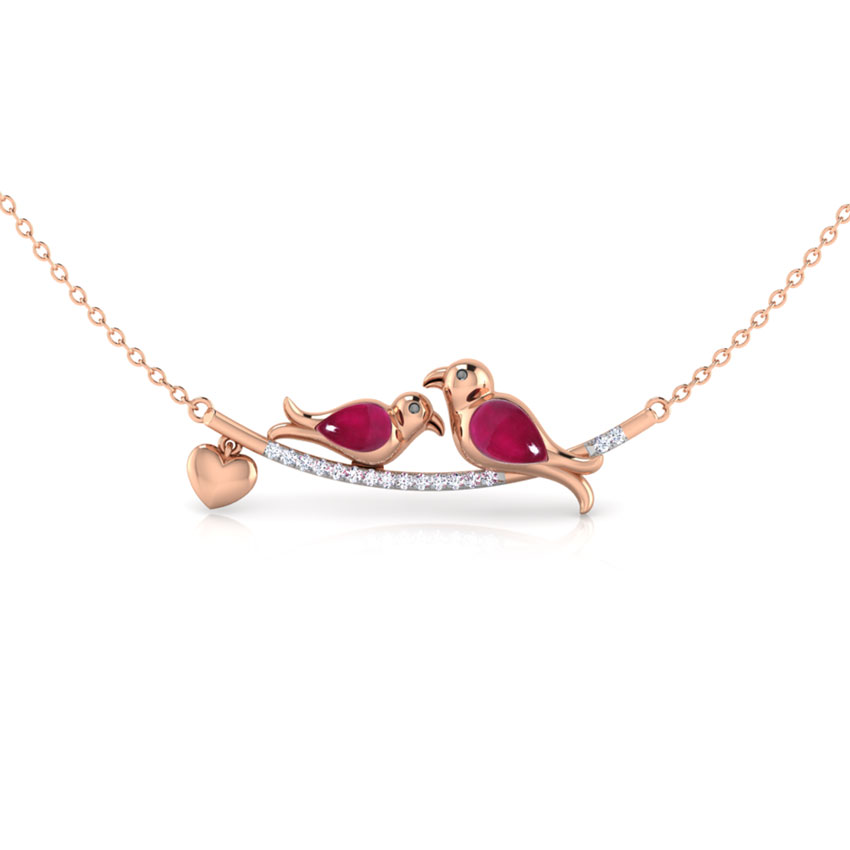 Embrace Love Birds Diamond Necklace