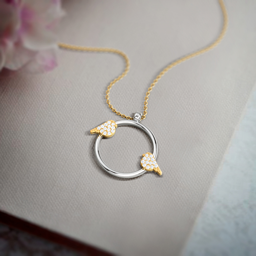 Duo Enduring Bird Diamond Necklace Duo Enduring Bird Diamond Necklace