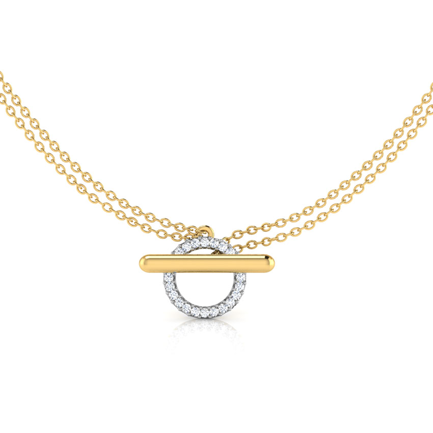 Halo Love Lock Diamond Necklace