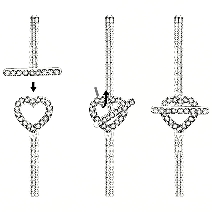 Halo Love Lock Diamond Necklace