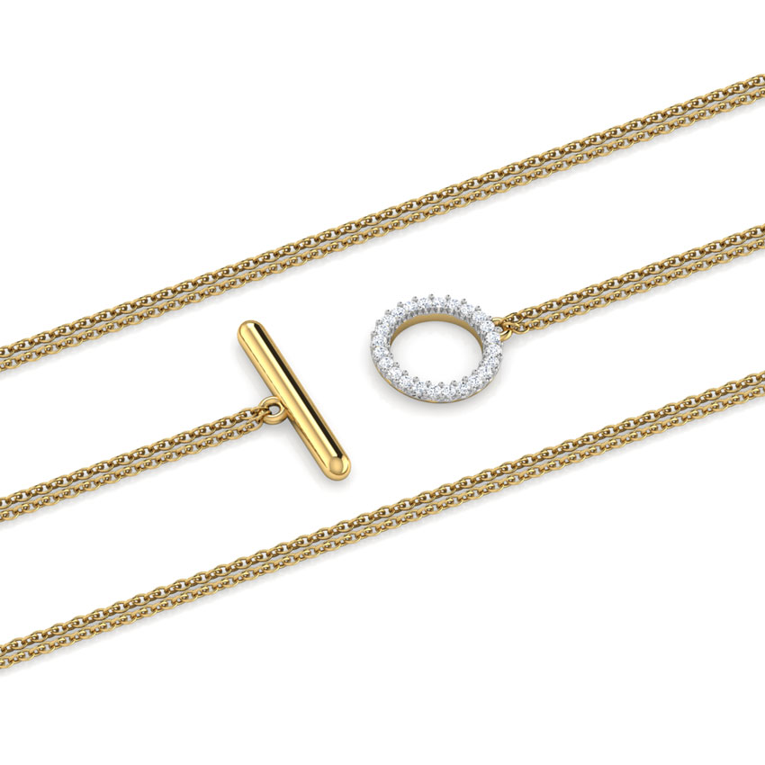 Halo Love Lock Diamond Necklace