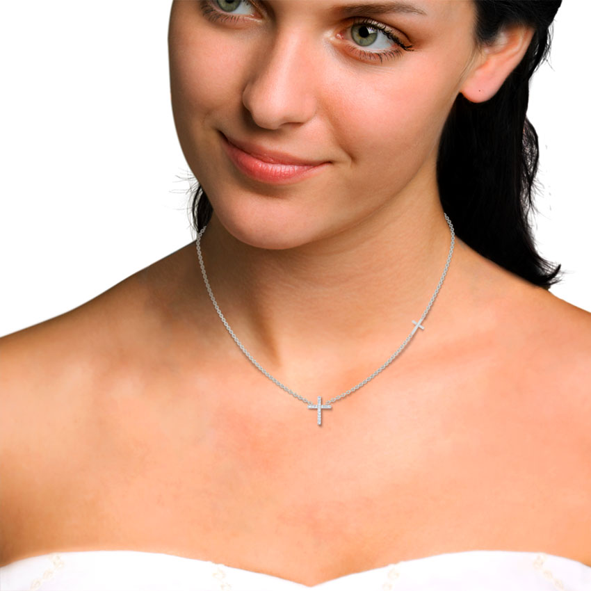 Cross of Jesus Diamond Necklace